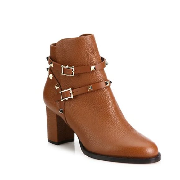 Valentino Rockstud 70 booties 39 Cognac Brown - Picture 2 of 12